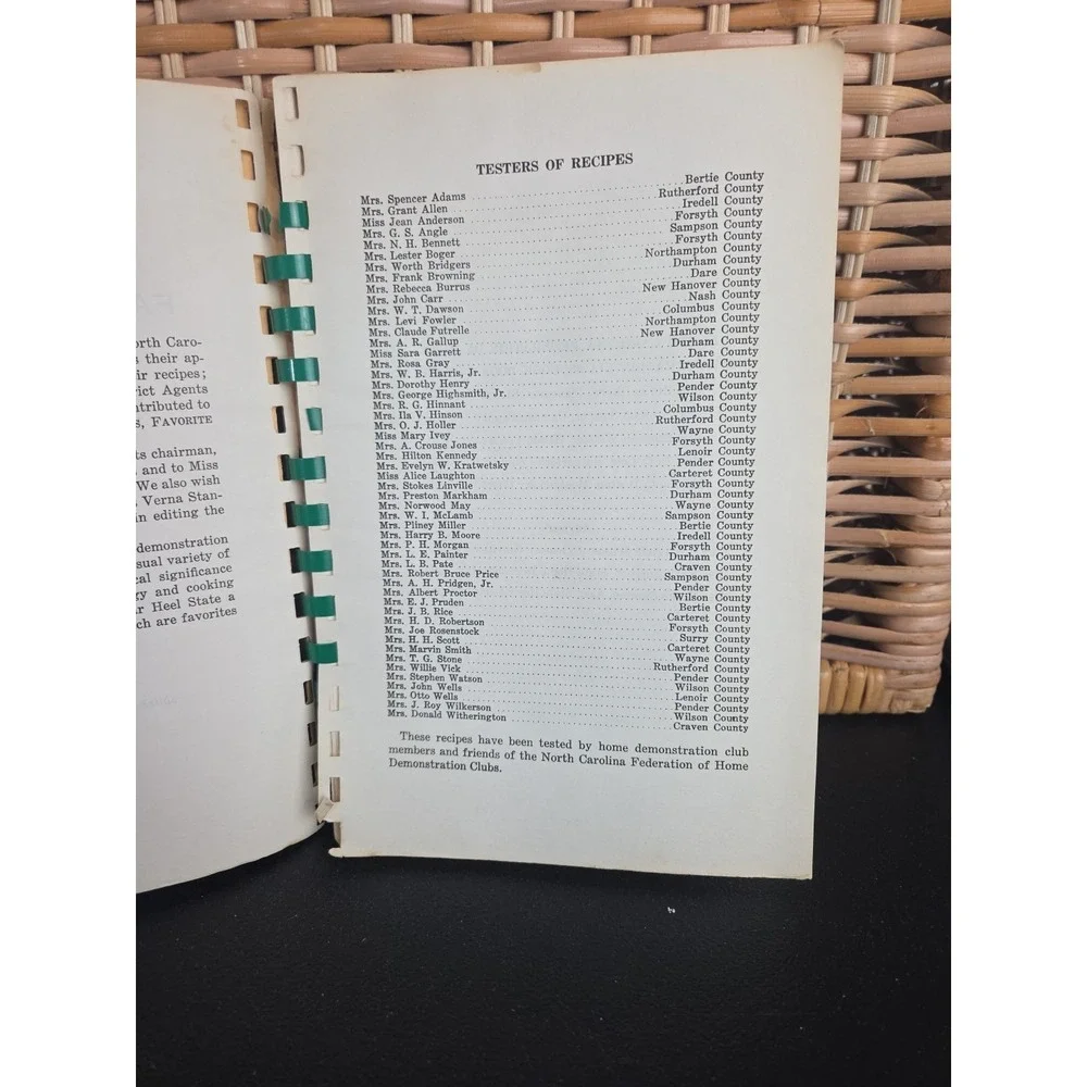 North Carolina Kitchens Favorite Recipes Old And New Cookbook Home Demonstration